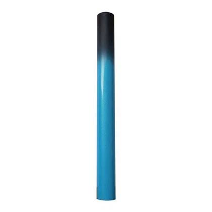 Tubo empalmado de fibra de carbono azul y negro