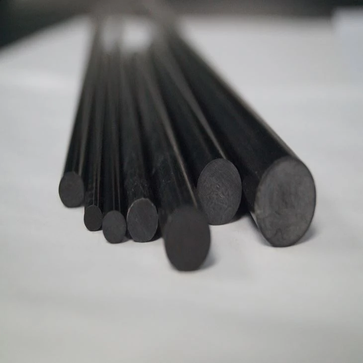 1mm To 20mm Pultrusion Solid Carbon Fiber Rod