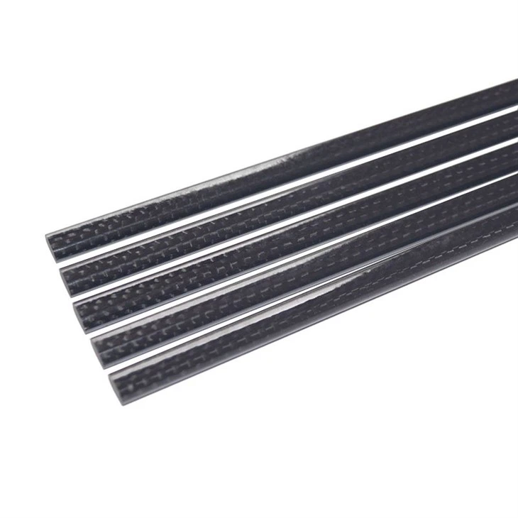 Black Plain Oval Carbon Fiber Rod  (2)